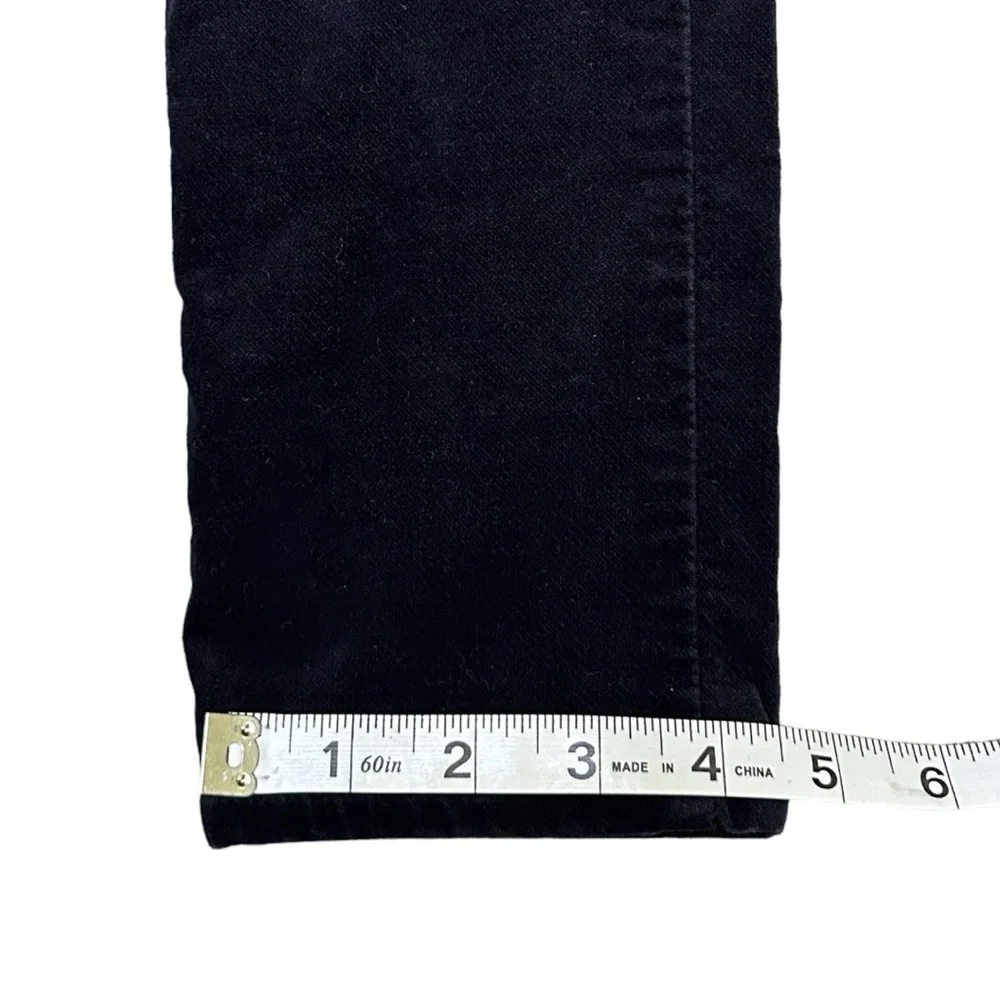 Rag And Bone Black Velvet Skinny Stretch Jeans Zipper Size 24 - Picture 14 of 14